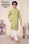 Sangeet Rayon Classic Rayon Kids Long Kurta Full Sleeves